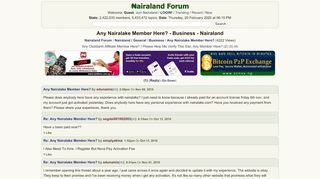 
                            3. Any Nairalake Member Here? - Business - Nigeria - Nairaland Forum