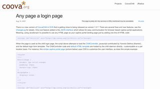 
                            10. Any page a login page - Coova
