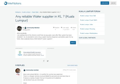 
                            4. Any reliable Water supplier in KL ? (Kuala Lumpur) | ...