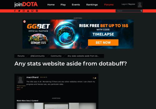 
                            11. Any stats website aside from dotabuff? « Forums « joinDOTA.com