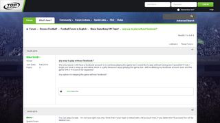 
                            1. any way to play without facebook? - Top Eleven Forum