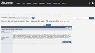 
                            11. Any way to retrieve forgotten Uplay password if Uplay PC app is ...