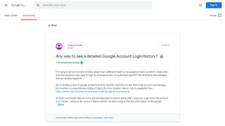 
                            5. Any way to see a detailed Google Account Login history? - Google ...