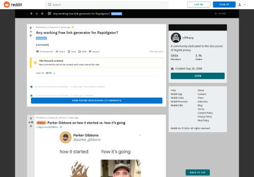 
                            9. Any working free link generator for Rapidgator? : Piracy - Reddit