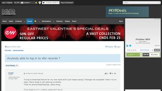 
                            8. Anybody able to log in to xfer records ? - KVR Audio