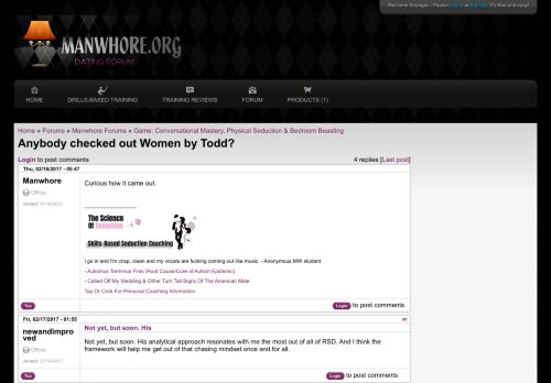 
                            2. Anybody checked out Women by Todd? | Manwhore forum