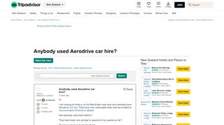 
                            12. Anybody used Aerodrive car hire? - New Zealand Forum - TripAdvisor