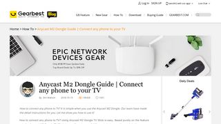 
                            5. Anycast M2 Dongle Guide | Connect any phone to your TV | GearBest ...