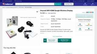 
                            12. Anycast Wifi HDMI Dongle Wireless Display at Rs 500 /piece | Dongle ...