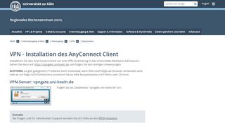 
                            3. AnyConnect - RRZK - Universität zu Köln