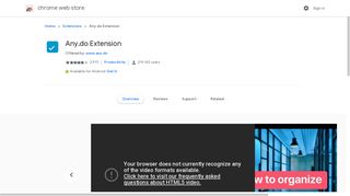 
                            10. Any.do Extension - Google Chrome