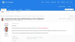 
                            13. Anyone done Ajax login with bootstrap.io form validation ...