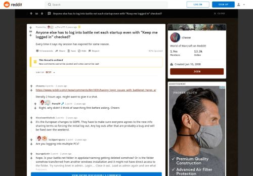 
                            5. Anyone else has to log into battle net each startup even with ...