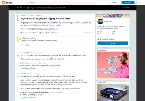 
                            7. Anyone else having trouble logging into battlenet? : Blizzard - Reddit