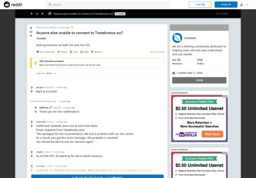 
                            8. Anyone else unable to connect to Tweaknews.eu? : usenet - Reddit