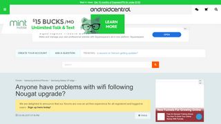 
                            3. Anyone have problems with wifi following Nougat upgrade? - Android ...