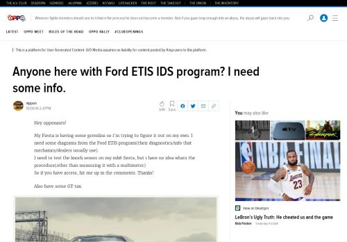 
                            12. Anyone here with Ford ETIS IDS program? I need some info.