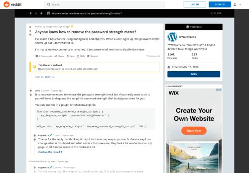 
                            13. Anyone know how to remove the password strength meter? : Wordpress ...