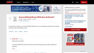 
                            6. Anyone Making Money With Azon Authority? | Warrior ...