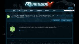 
                            11. Anyone play C&C3: TIberium wars, Kanes Wrath or its mods? - Off ...