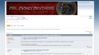 
                            12. Anyone recommend a Motley fool subscription? - Mr. Money Mustache ...