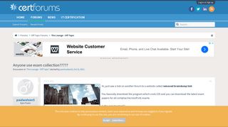 
                            8. Anyone use exam collection????? | CertForums