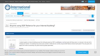
                            4. Anyone using SQF Reliance for your Internal Auditing? - SQF Food ...