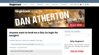 
                            3. Anyone want to lend me a Sky Go login for tonight? - Singletrack ...