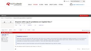 
                            12. Anyone with Log In problems on Capital One ? - Page 2 ...