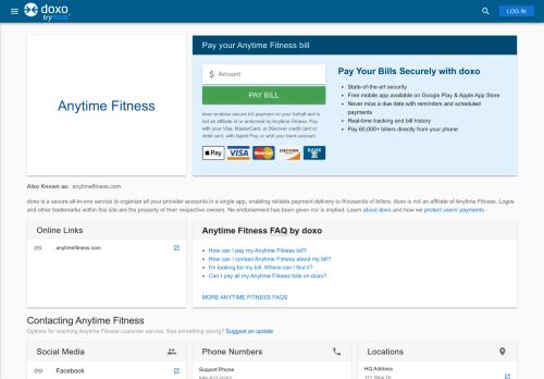 
                            13. Anytime Fitness: Login, Bill Pay, Customer Service and Care Sign-In