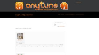 
                            9. Anytune Forums - Topic: Login and password