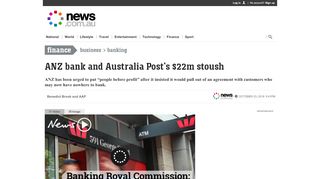 
                            7. ANZ: $22m fight with Australia Post, urged to put 'people before profits'