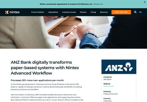 
                            10. ANZ Bank digitally transforms paper-based systems with Nintex ...