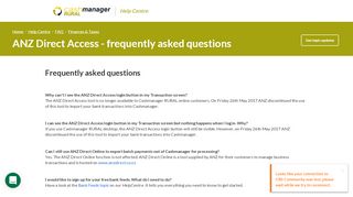 
                            13. ANZ Direct Access - frequently asked questions | CRS Community