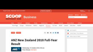 
                            10. ANZ New Zealand 2018 Full-Year Result | Scoop News