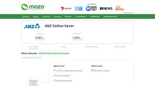 
                            13. ANZ Online Saver | Savings account product information | Mozo