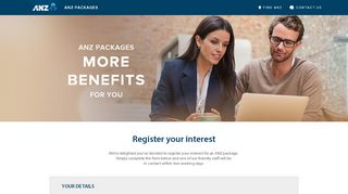 
                            7. ANZ packages - register your interest