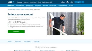 
                            2. ANZ Serious Saver account | Savings | ANZ