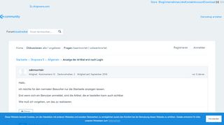 
                            1. Anzeige der Artikel erst nach LogIn - Shopware Community Forum
