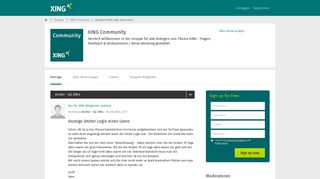 
                            1. Anzeige letzter Login eines Users - XING Community | XING