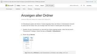 
                            3. Anzeigen aller Ordner - Outlook - Office Support - Office 365