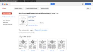 
                            13. Anzeigen des Fürstenthums Schaumburg-Lippe: 1864 - Google Books-Ergebnisseite
