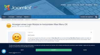 
                            9. Anzeigen eines Login Moduls im horizontalen Maxi Menu CK ...