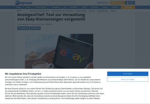 
                            6. AnzeigenChef: Tool zur Verwaltung von Ebay-Kleinanzeigen ...
