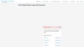 
                            4. AOC Default Router Login and Password - Clean CSS