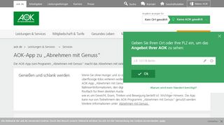 
                            3. AOK-App Abnehmen mit Genuss | AOK – Die Gesundheitskasse