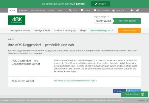 
                            2. AOK Deggendorf | AOK – Die Gesundheitskasse