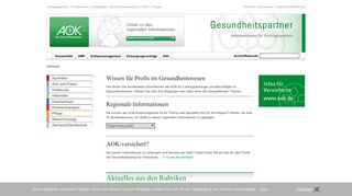 
                            11. AOK-Gesundheitspartner - Bundesverband - Startseite