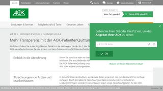 
                            1. AOK PatientenQuittung | AOK – Die Gesundheitskasse