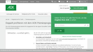 
                            5. AOK-Prämienprogramm | AOK – Die Gesundheitskasse